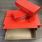 Reboxx Economy Red Boxes 7 5  X 3  X 1 5  Inside Dimensions  6 Pack  New   