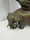Vintage Chinese Bronze Elephant Censer Incense Burner Vase 7 5    Tall Heavy
