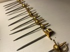 Vintage Toledo Swords Mcm Cocktail Party Picks Set Of 12 With Stand