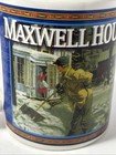 Maxwell House Coffee Mugs Fireman Firehouse   Snow Scene  Vintage