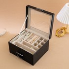 3-layer Jewelry Organizer Display Case - Black