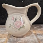 Vintage Pfaltzgraff Tea Pink Rose Ceramic Creamer Pitcher Ivory 10oz New