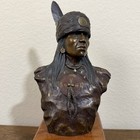 Oreland C  Joe Sr  Bronze Lodge Chief  2 18 Native American Navajo Art