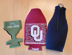Koozie Coozie Lot Of 3- Bud Light Can Holder  Ou    Black Zip Up Bottle Holder