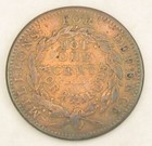 Hard Times Token Not One Cent  Ht 42  Very Fine-   165