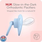 Nuk Glow-in-the-dark Orthodontic Pacifiers  0-6 Month  pack Of 2 