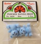 Lot Of 10 Darice Blue Miniature 1  Flocked Banzai Teddy Bears No  16235 Craft
