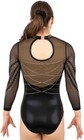 New  Audrina Girls Black Gymnastics Competition Leotard By Snowflake Designs