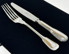 Vintage Nos Christofle Chinon Pattern Silverplate 8  Knife   7 25  Fork
