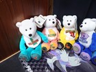 Lot Of 9 State Coin Bears W  Tags Limited Treasures 