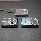 Lot Of Three Broken Digital Cameras Olympus Fe-360 Kodak M550 Exilim Exs770