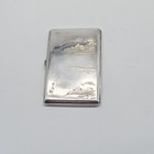 Cigarette Case  Japanese 950 Silver  Geisha  Bridge  Pagoda  Gilding And Niello