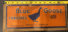 Vtg Blue Goose Tomatoes Afg American Fruit Growers Crate End Panel Original