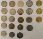 Lot Of 22 Vintage Casino Metal  1 Dollar And  2 Dollar Gaming Tokens Coins