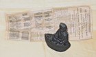 Antique Vintage Grey Iron  Mermaid Boat Girl With Fish - Cast Iron Match Holder