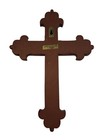 Vintage Ornate Wall Cross Wood Scrollwork Religious Gothic Farmhouse Decor