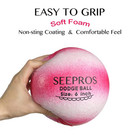 Seepros Foam Dodgeball Set Gator Balls - Soft Skin  Low Bounce  Neon Color  S   