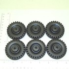 Set Of 6 Rubber Tonka Script Tire Toy Parts Tkp-019-6