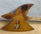 Antique Souvenir Trading Post Tomahawk  Primitive  Indian Chief  Michigan City