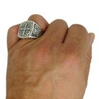 St Benedict Cross Medal Silver 925 Catholic Men s Ring Exorcism Demon Protection