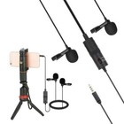 Boya By-m1dm 3 5mm Dual Head Lavalier Microphone For Canon Nikon Camera Phone