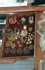 Antique Vintage Button Lot Victorian Ornate Metal Glass Floral Figural Mixed