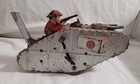Louis Marx   Co Ny Wwi Doughboy    3 Turnover Tank Litho d Tin Wind Up Toy Tanks