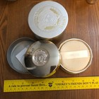 Collectible Vintage Versace Face Powder Empty Tin With Box  Puff  Insert Euc