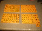 Vtge Catalin Bakelite Mah Jong Mahjongg Tiles Set 146 Amber Translucent Tiles