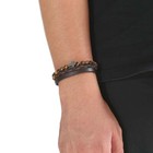 Men s Cross Leather Braided Bracelet Tiger s Eye Stone Bracelet Cuff Bangle