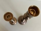 Vintage Pair Of Heavy Solid Brass Traditional Candlesticks 13      10 5    Tall Nice