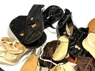 Vintage Shoes Mixed Lot  Singles   Pairs  For Various Sized Dolls Wood Clogs