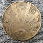 Vintage Good Luck Swami Token Fortune Teller All Seeing Eye Swastika Coin Amulet