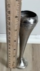 Vintage Silver Plated Or Pewter Tulip Vase From Japan 6    Tall