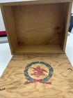 Vintage Anheuser-busch Wooden Sliding Lid Christmas Beer Gift Box Budweiser