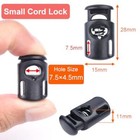 10 Pcs Plastic Spring Cord Locks For Drawstring  Paracord Toggle Stopper Clas   