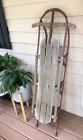 Antique Wooden Snow Sled winter Holiday Decor speedway Model front Porch Decor