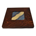 Flint Faience Vintage Art Pottery Diagonal Abstract Framed Tile