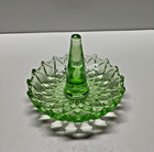 Uranium   Glass Ring Holder  Very Pretty  Glows In Uv   Unmarked   c2