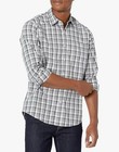 Men   s Regular-fit Casual Long Sleeve Poplin Shirt Size 2xl Xxl Gray Plaid New