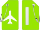 2 Pack Silicone Luggage Tag For Suitcases With Stainless Loop With Name Id Card 