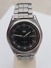 Rare Vtg Seiko Ss Concentric Black Dial 7009-8760  Mens Automatic Dd Wristwatch