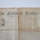 1868 Fitchburg Sentinel Newspaper Oct 17 Ma Mass Antique