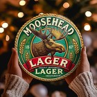 Moosehead Lager Beer Vintage Tin Metal Sign Canadian Brewery 8x8 