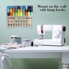 Mooace 60 Spool Sewing Thread Rack With Hanging Hook  Wall Mounted Natural 