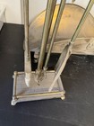 Vtg Brass 5 Pc Fireplace Accessory Set   Matching Wood Bucket 