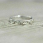 Wedding Band Anniversary Ring 14k White Gold 0 60ct Round Cut Moissanite Size 5
