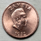 1982 - Zambia Coin - 2 Ngwee - Km 10a - 21mm - Flying Martial Eagle Africa