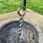40in Twisted Rope Design 316 Stainless Steels Fire Poker