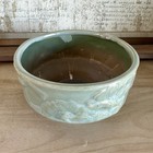 Vintage Nelson Mccoy Celadon Glazed Jardiniere Planter     Holly leaves    Design 